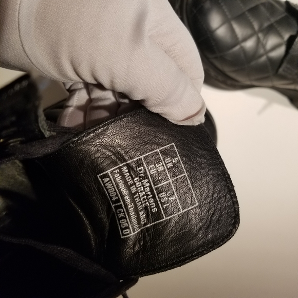Dr. Martens black Coralie Quilted Combat Boots. - Picture 5 of 9